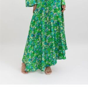 Alemais Floral Green and Blue Dress